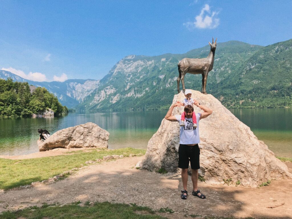 Jezero Bohinj v Ribčev Lazu