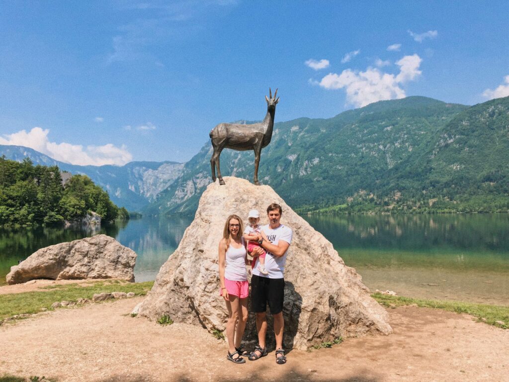 Jezero Bohinj během našeho roadtripu